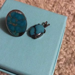 Turquoise ring and pendant